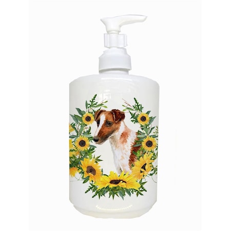 Carolines Treasures Smooth Fox Terrier Ceramic Soap Dispenser CK2839SOAP